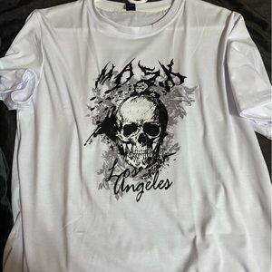 Graphic tee white black grey